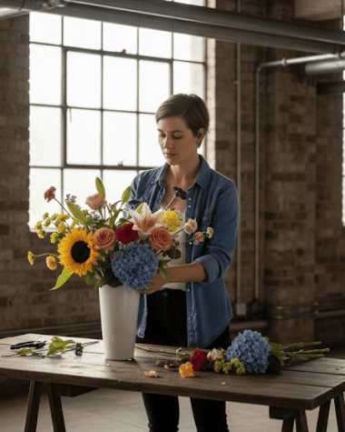 Ce flori alegi pentru un buchet intr-un decor industrial