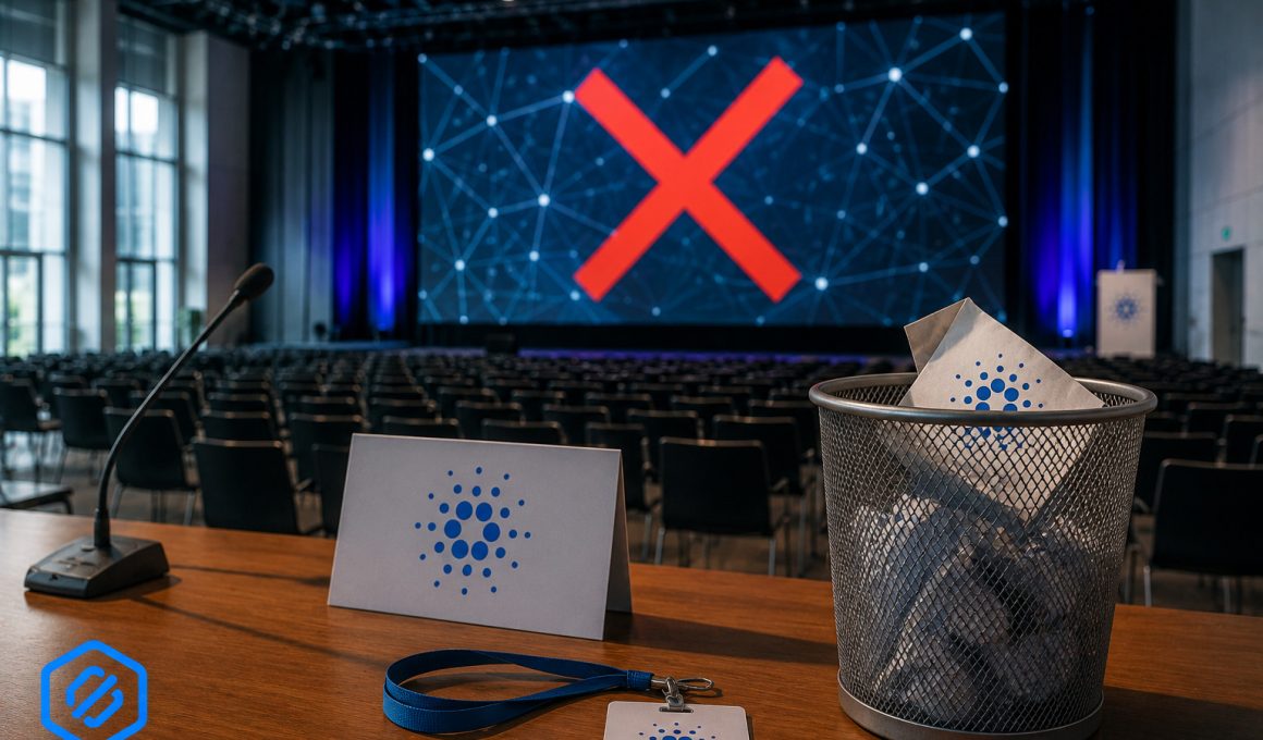 Cardano Summit 2026 cade dupa ce comunitatea refuza sa il plateasca